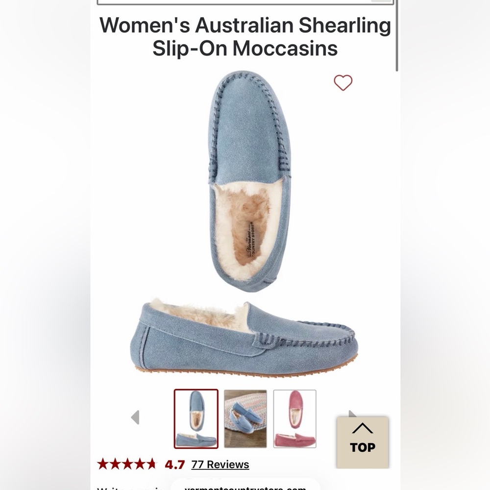 Blue Suede Moccasin Slippers